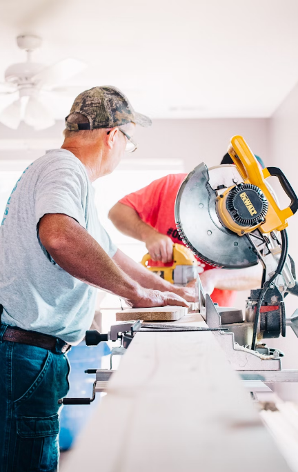 People working